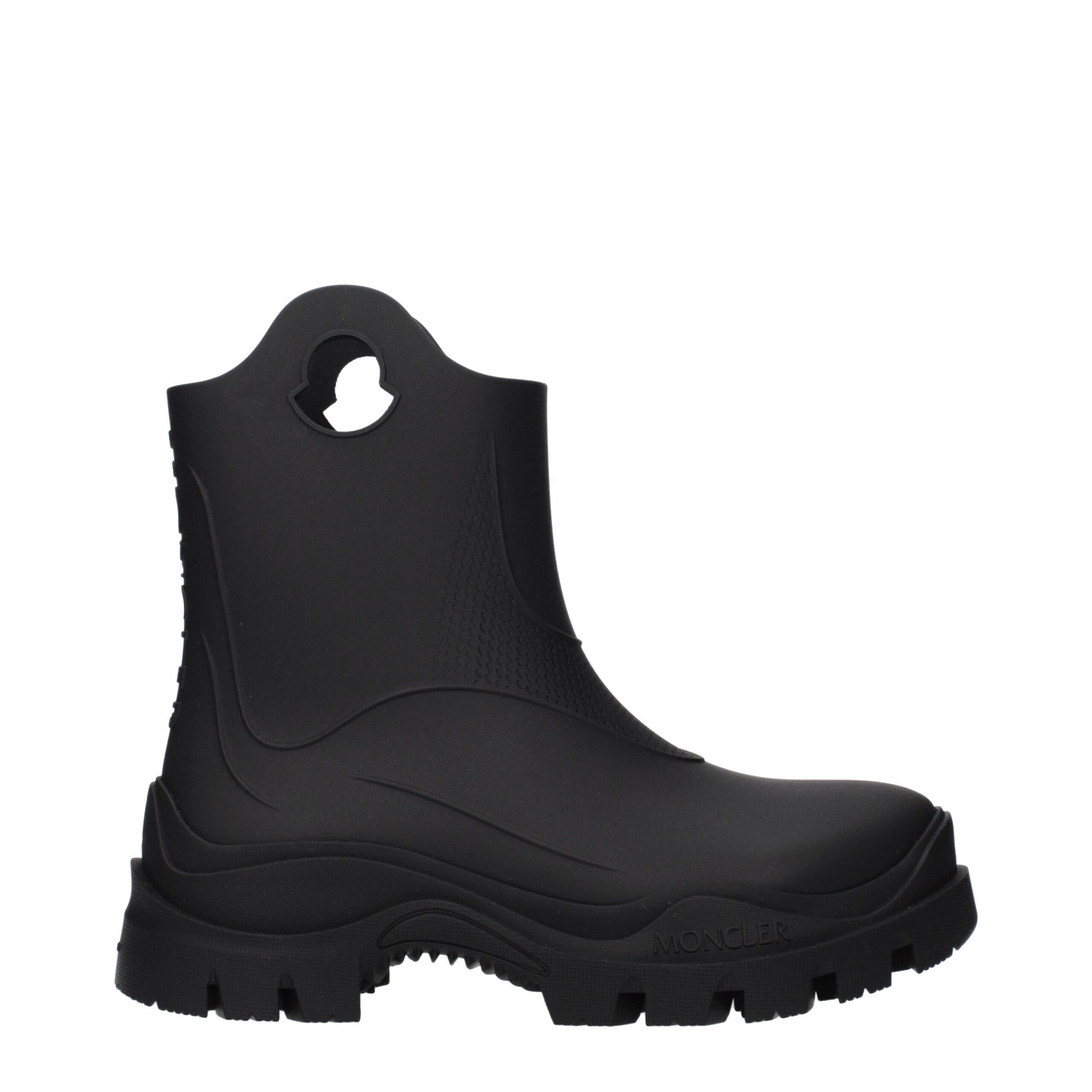 Moncler Black Misty Rubber Rain Boots