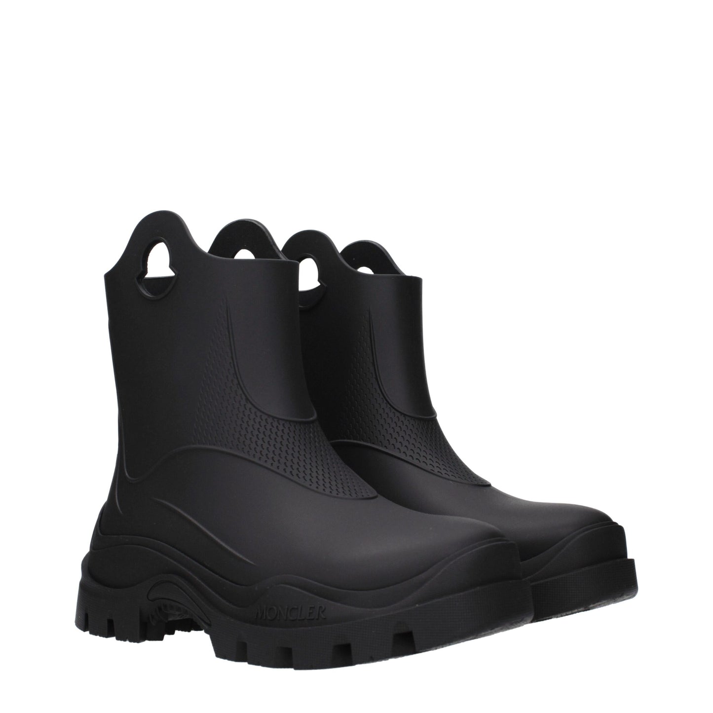 Moncler Black Misty Rubber Rain Boots