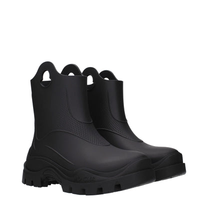 Moncler Black Misty Rubber Rain Boots