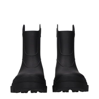Moncler Black Misty Rubber Rain Boots