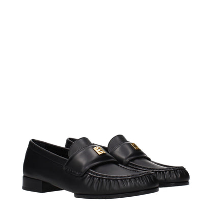 Givenchy Black Leather Slip-On Loafers: Elegant Footwear for the Discerning Individual