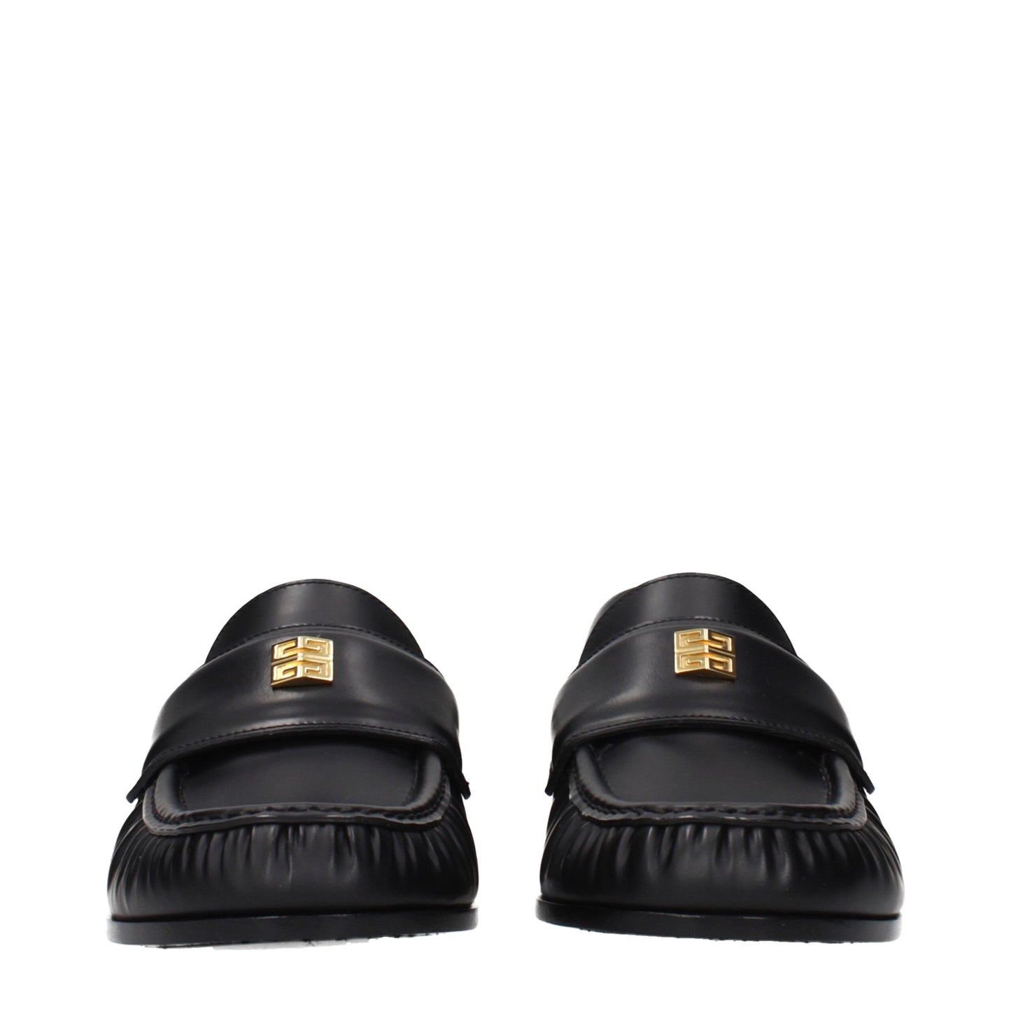 Givenchy Black Leather Slip-On Loafers: Elegant Footwear for the Discerning Individual