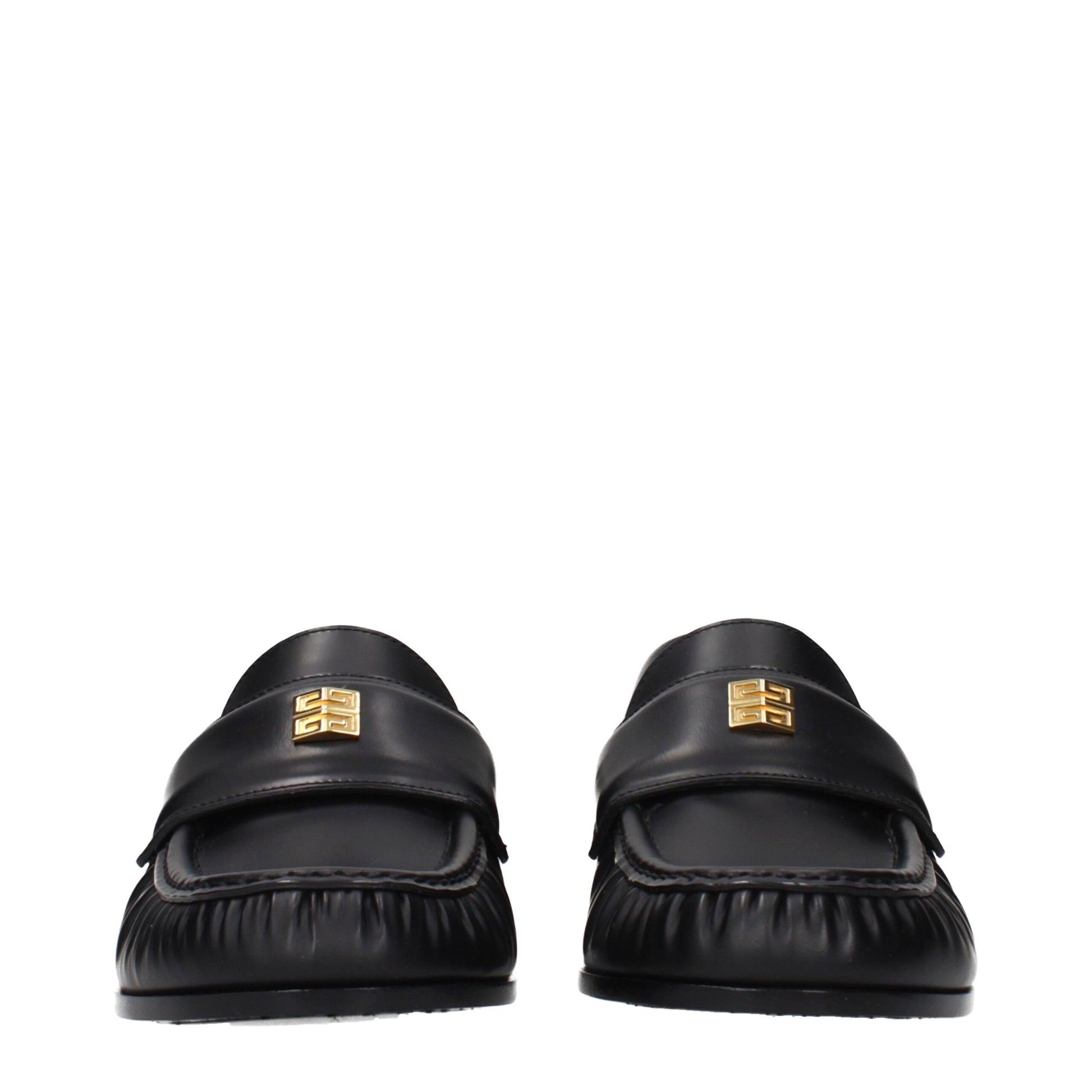 Givenchy Black Leather Slip-On Loafers: Elegant Footwear for the Discerning Individual