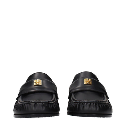 Givenchy Black Leather Slip-On Loafers: Elegant Footwear for the Discerning Individual