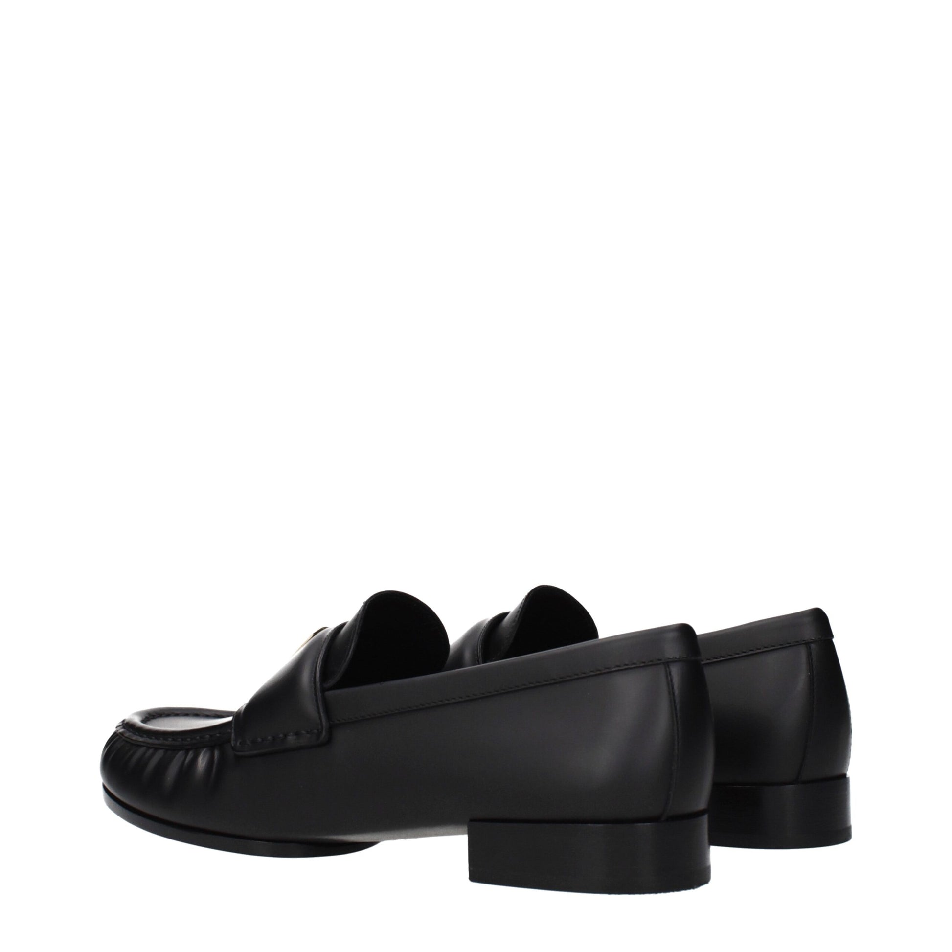 Givenchy Black Leather Slip-On Loafers: Elegant Footwear for the Discerning Individual