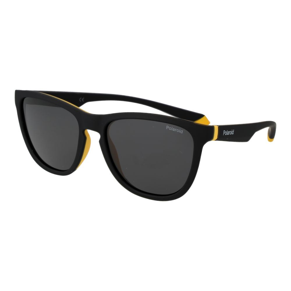 Polaroid Unisex Sunglasses – Black Full-Rim Frame, Grey Polarized Lenses