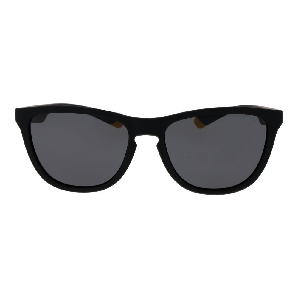 Polaroid Unisex Sunglasses – Black Full-Rim Frame, Grey Polarized Lenses