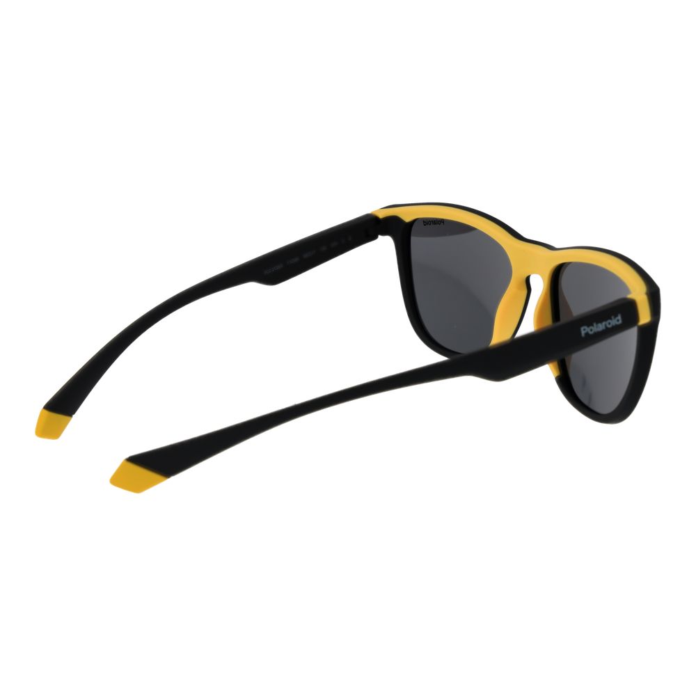 Polaroid Unisex Sunglasses – Black Full-Rim Frame, Grey Polarized Lenses