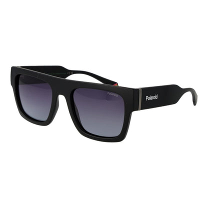 Polaroid Unisex Sunglasses – Black Full-Rim Frame, Blue Gradient Lenses