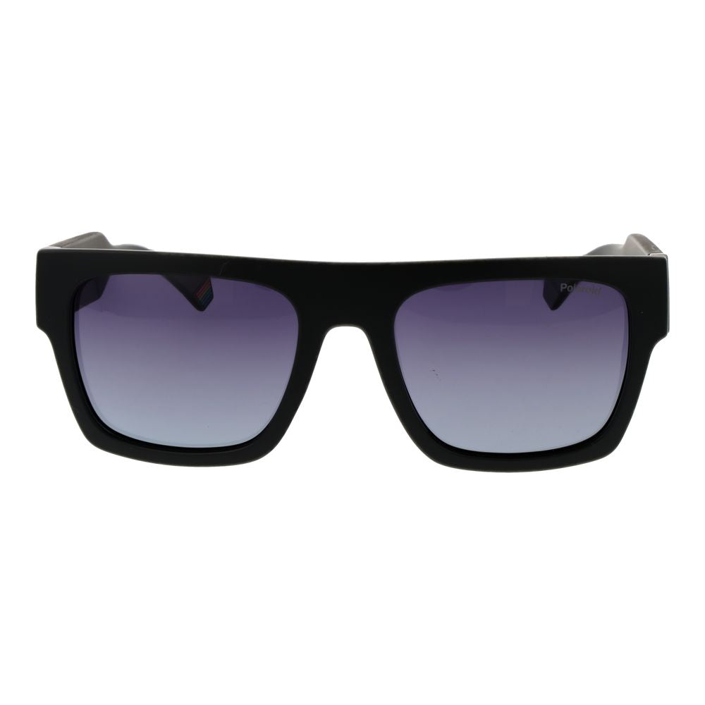 Polaroid Unisex Sunglasses – Black Full-Rim Frame, Blue Gradient Lenses