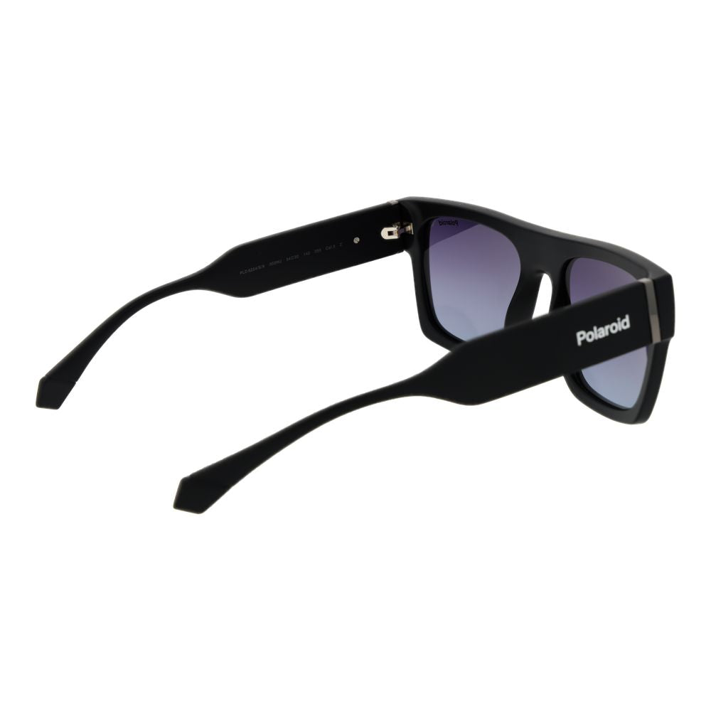 Polaroid Unisex Sunglasses – Black Full-Rim Frame, Blue Gradient Lenses