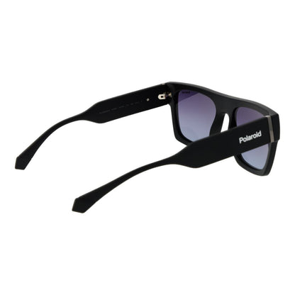 Polaroid Unisex Sunglasses – Black Full-Rim Frame, Blue Gradient Lenses