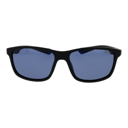Polaroid Men's Sunglasses – Black Rubber Frame, Blue Polarized Lenses