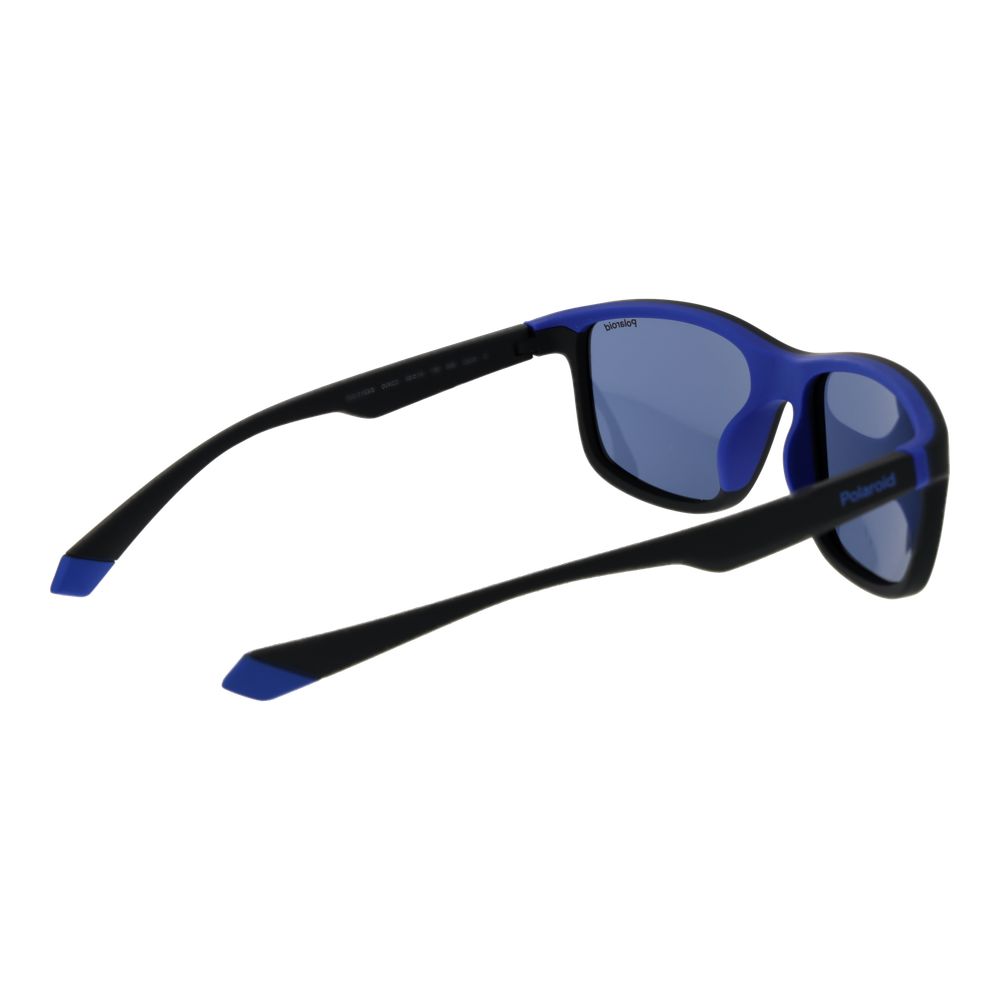 Polaroid Men's Sunglasses – Black Rubber Frame, Blue Polarized Lenses