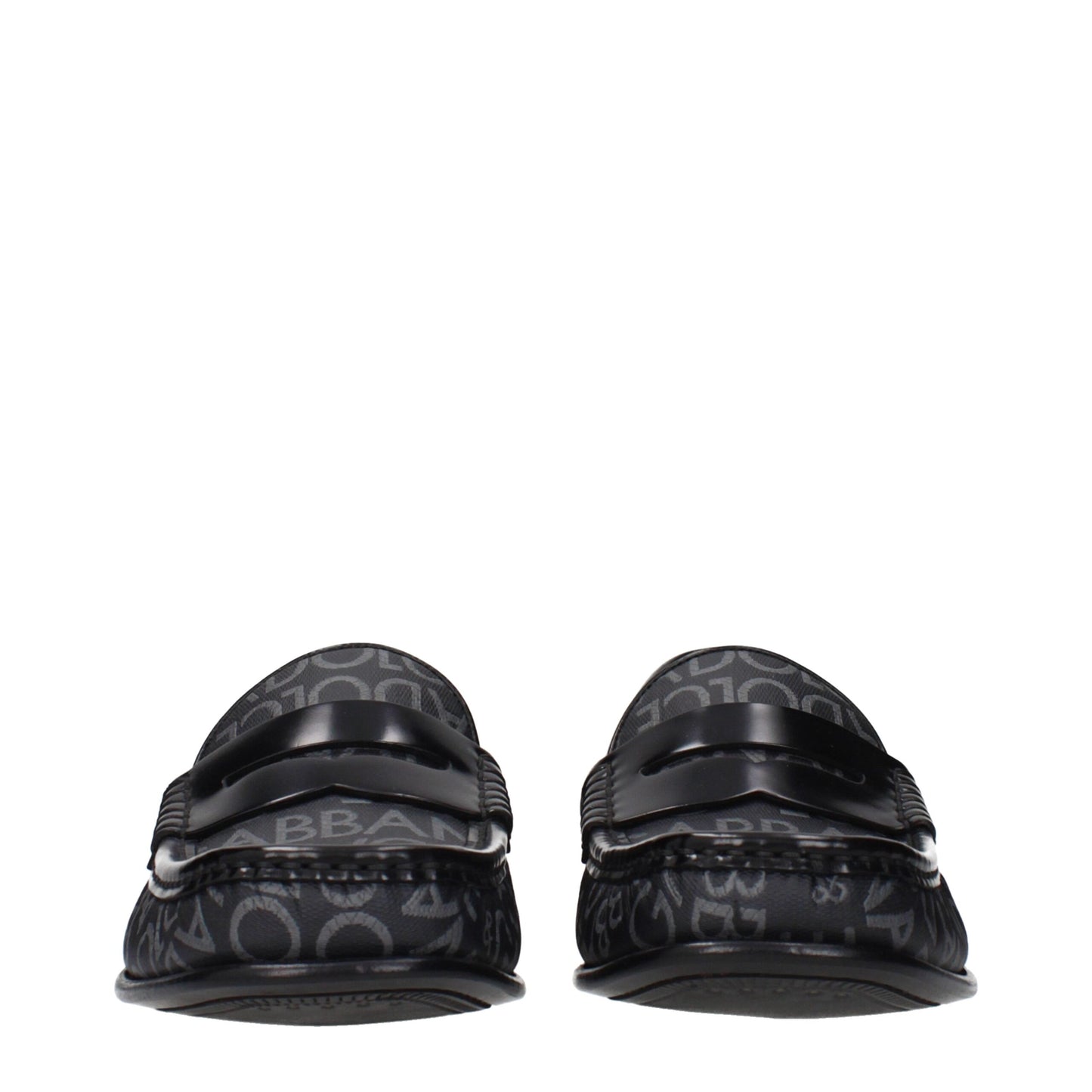 Dolce & Gabbana Black & Grey Jacquard Slip-On Loafers