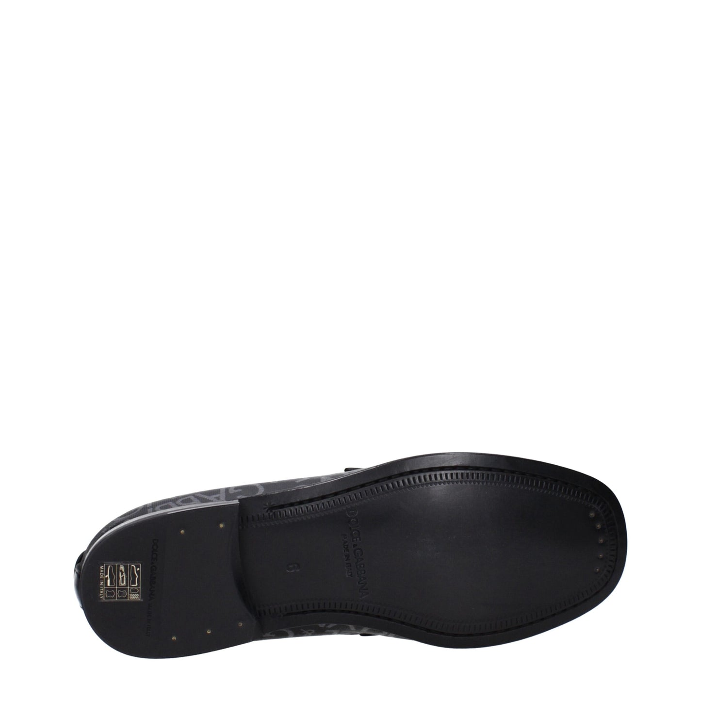 Dolce & Gabbana Black & Grey Jacquard Slip-On Loafers