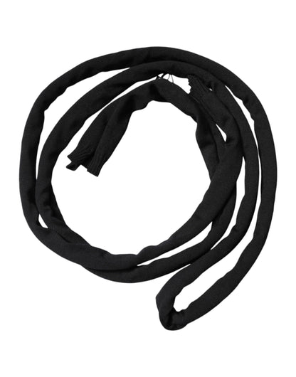 Dolce & Gabbana Black Wool Knitted Neck Wrap Shawl for Men
