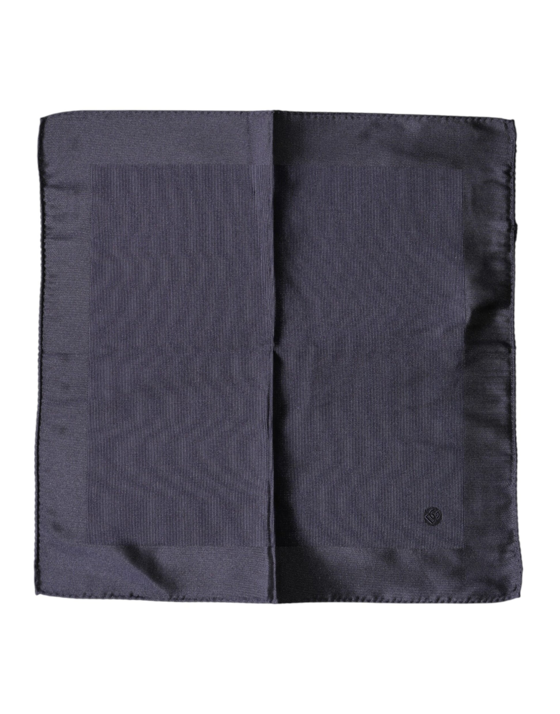 Dolce & Gabbana Blue Logo Silk Square Handkerchief Scarf