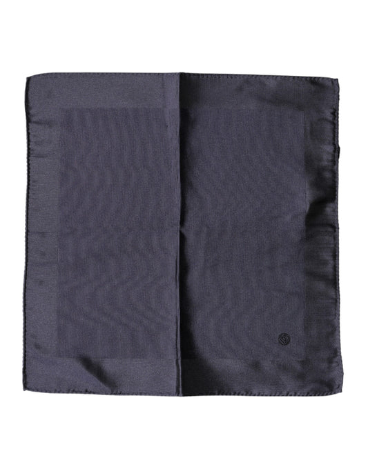 Dolce & Gabbana Blue Logo Silk Square Handkerchief Scarf