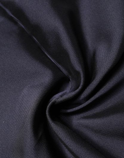 Dolce & Gabbana Blue Logo Silk Square Handkerchief Scarf
