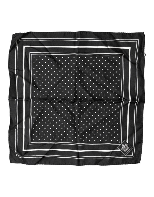 Dolce & Gabbana Black Polka Dot Square Handkerchief