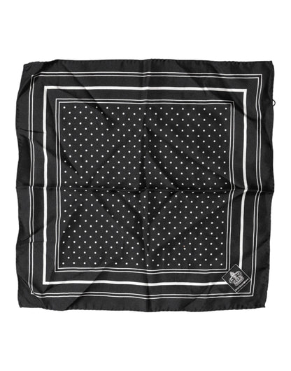 Dolce & Gabbana Black Polka Dot Square Handkerchief