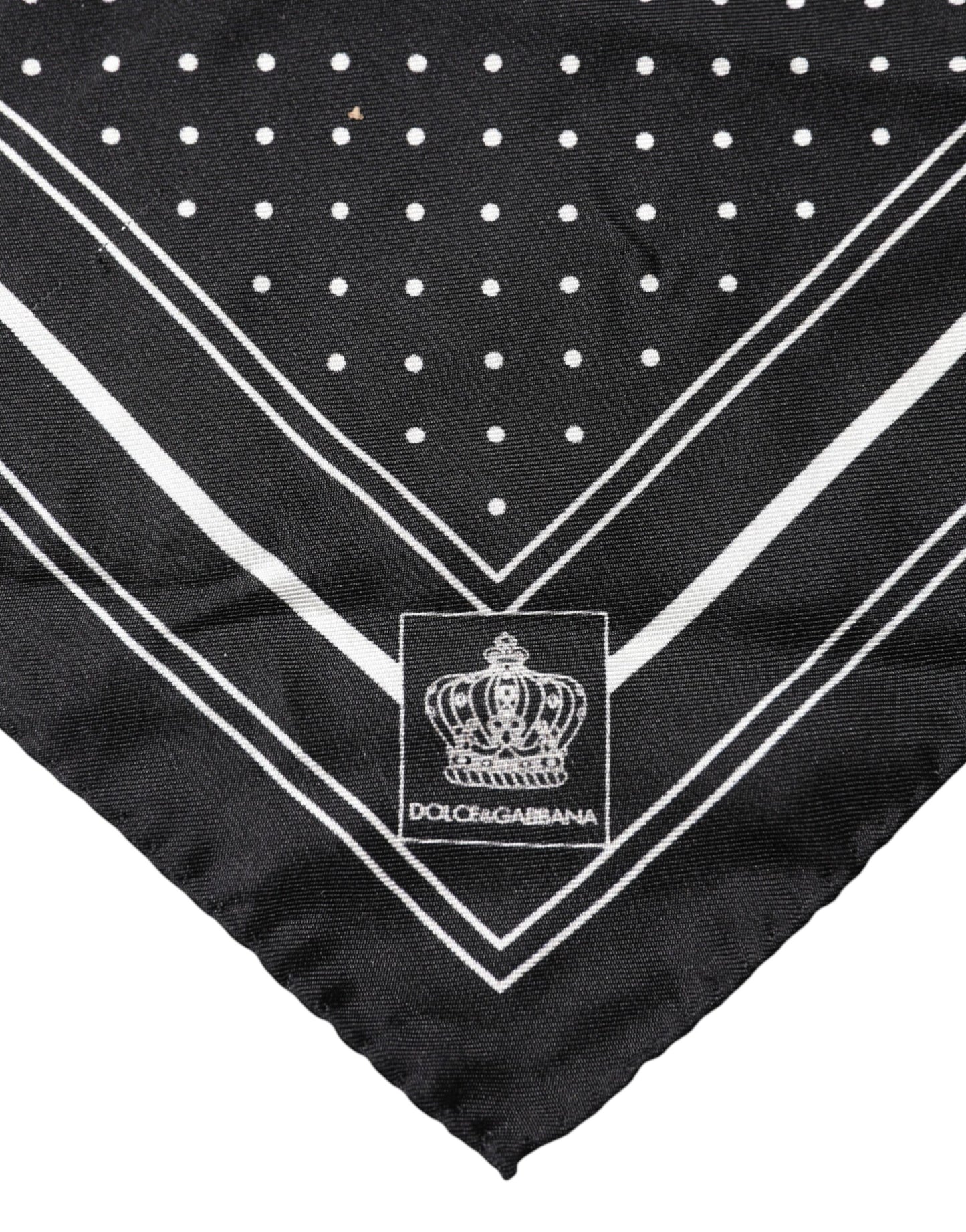 Dolce & Gabbana Black Polka Dot Square Handkerchief