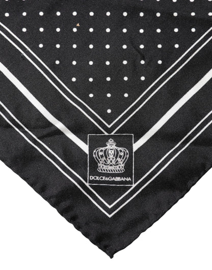 Dolce & Gabbana Black Polka Dot Square Handkerchief