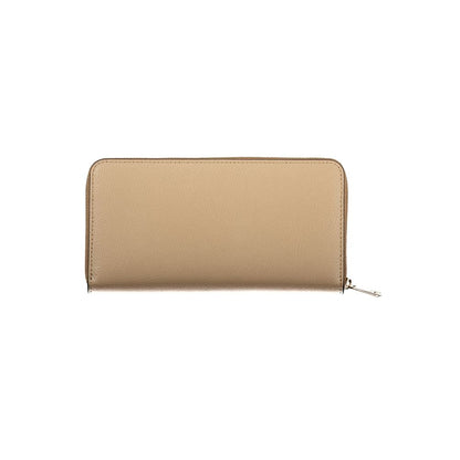 FURLA Camelia XL Zip Around Wallet in Beige Leather