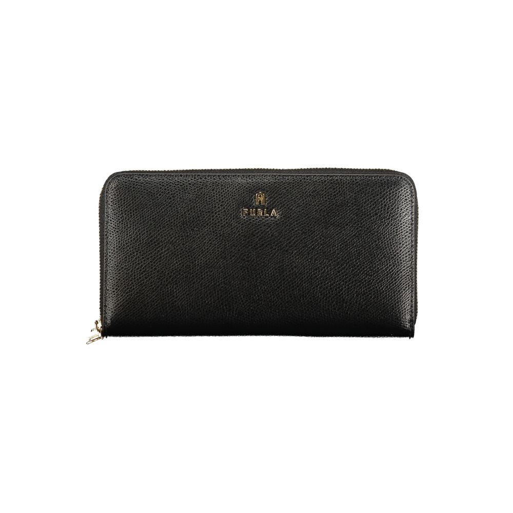 Furla Nero Leather Women Wallet - Camelia XL Zip Around