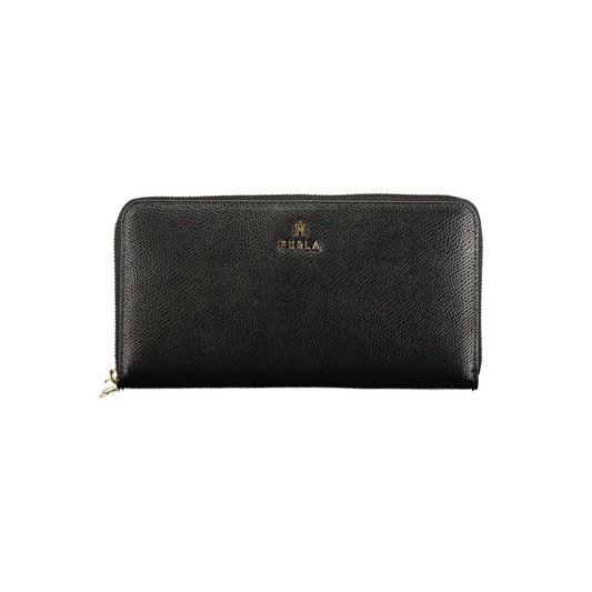 Furla Nero Leather Women Wallet - Camelia XL Zip Around