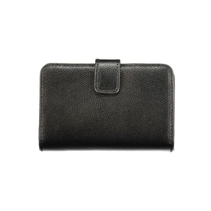 FURLA Camelia M Compact Wallet in Black Leather