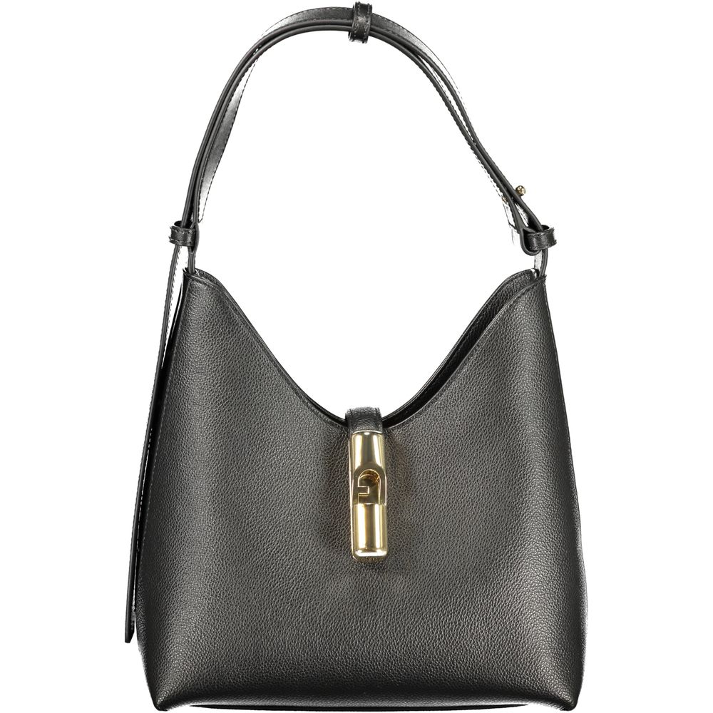 Furla Nero Leather Woman Bag - Sophisticated Italian Elegance