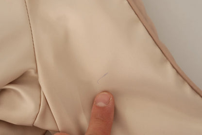 Twinset Bomber Full Zip Beige Long Sleeves Polyester Jacket