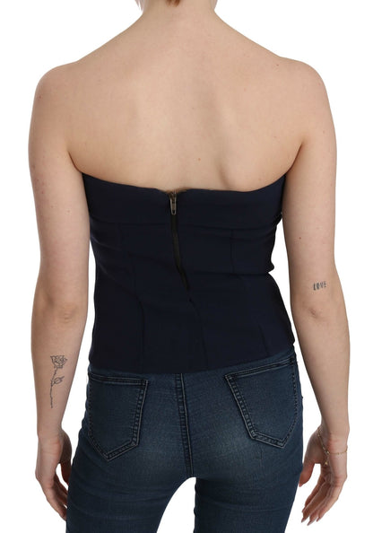 C’N’C COSTUME NATIONAL Strapless Zipper Back Tube Top Blouse