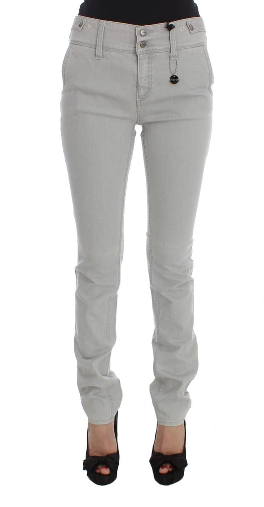 CoSTUME NATIONAL C’N’C Gray Cotton Blend Super Slim Fit Jeans