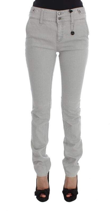 CoSTUME NATIONAL C’N’C Gray Cotton Blend Super Slim Fit Jeans