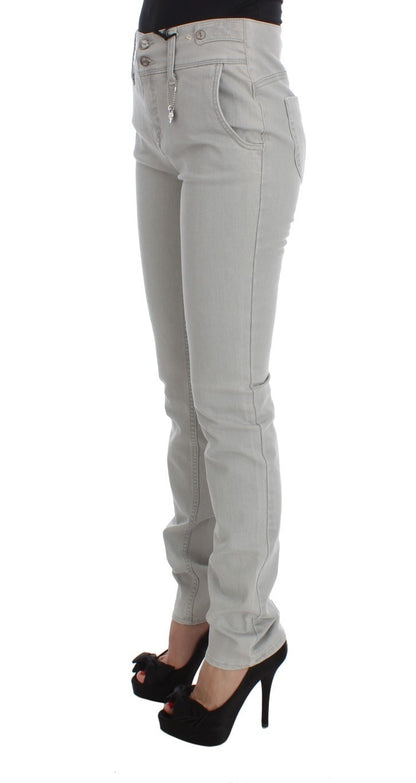 CoSTUME NATIONAL C’N’C Gray Cotton Blend Super Slim Fit Jeans