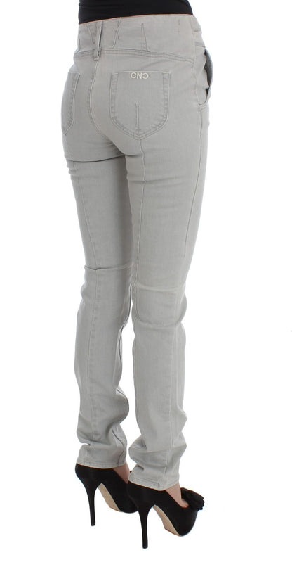 CoSTUME NATIONAL C’N’C Gray Cotton Blend Super Slim Fit Jeans