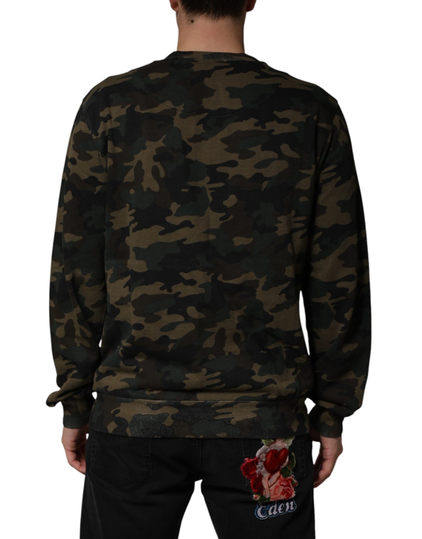 Dolce & Gabbana Multicolor Camouflage Men Sweatshirt