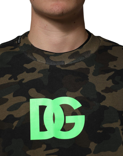 Dolce & Gabbana Multicolor Camouflage Men Sweatshirt