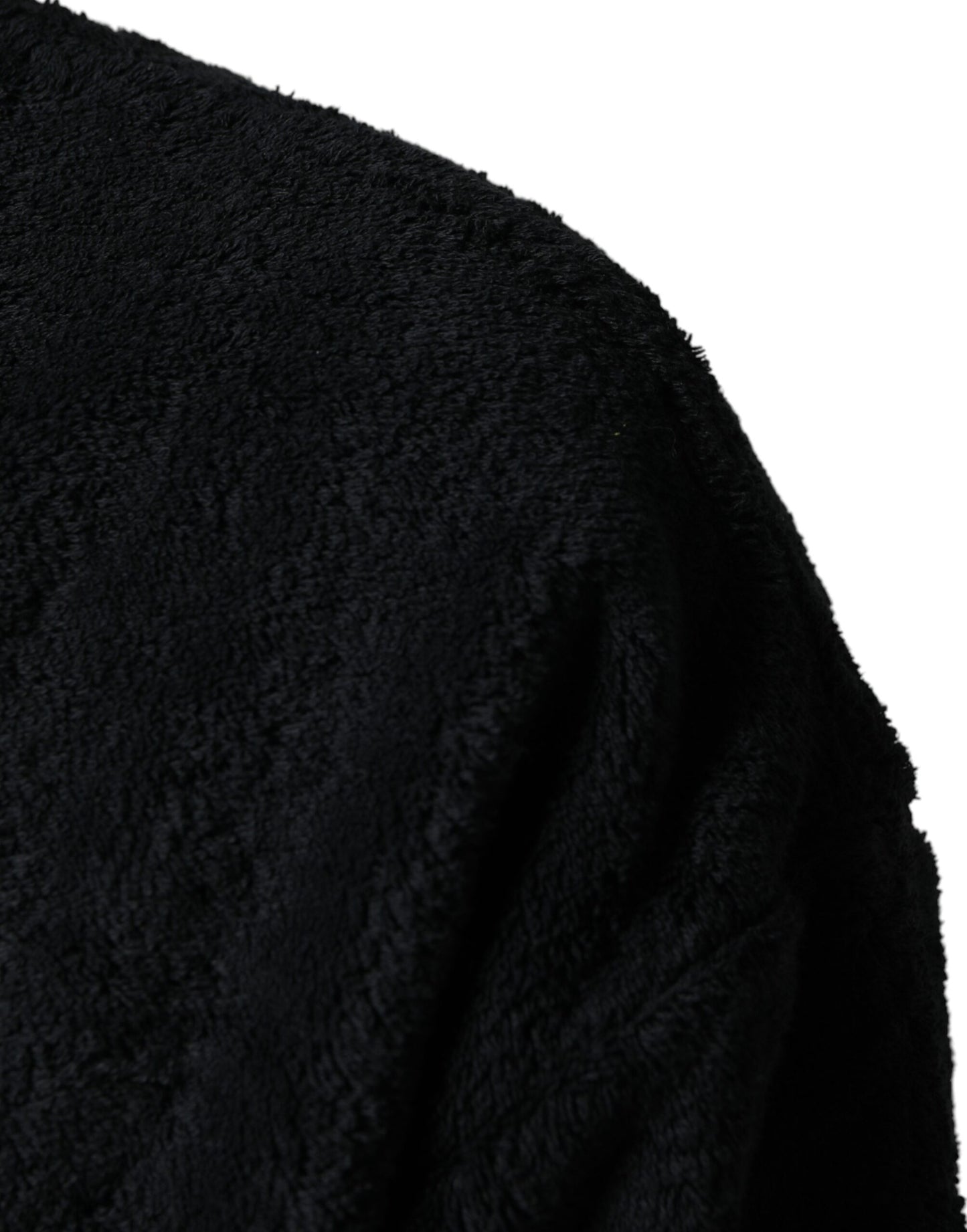 Dolce & Gabbana Black Cotton V-Neck Men Sweatshirt