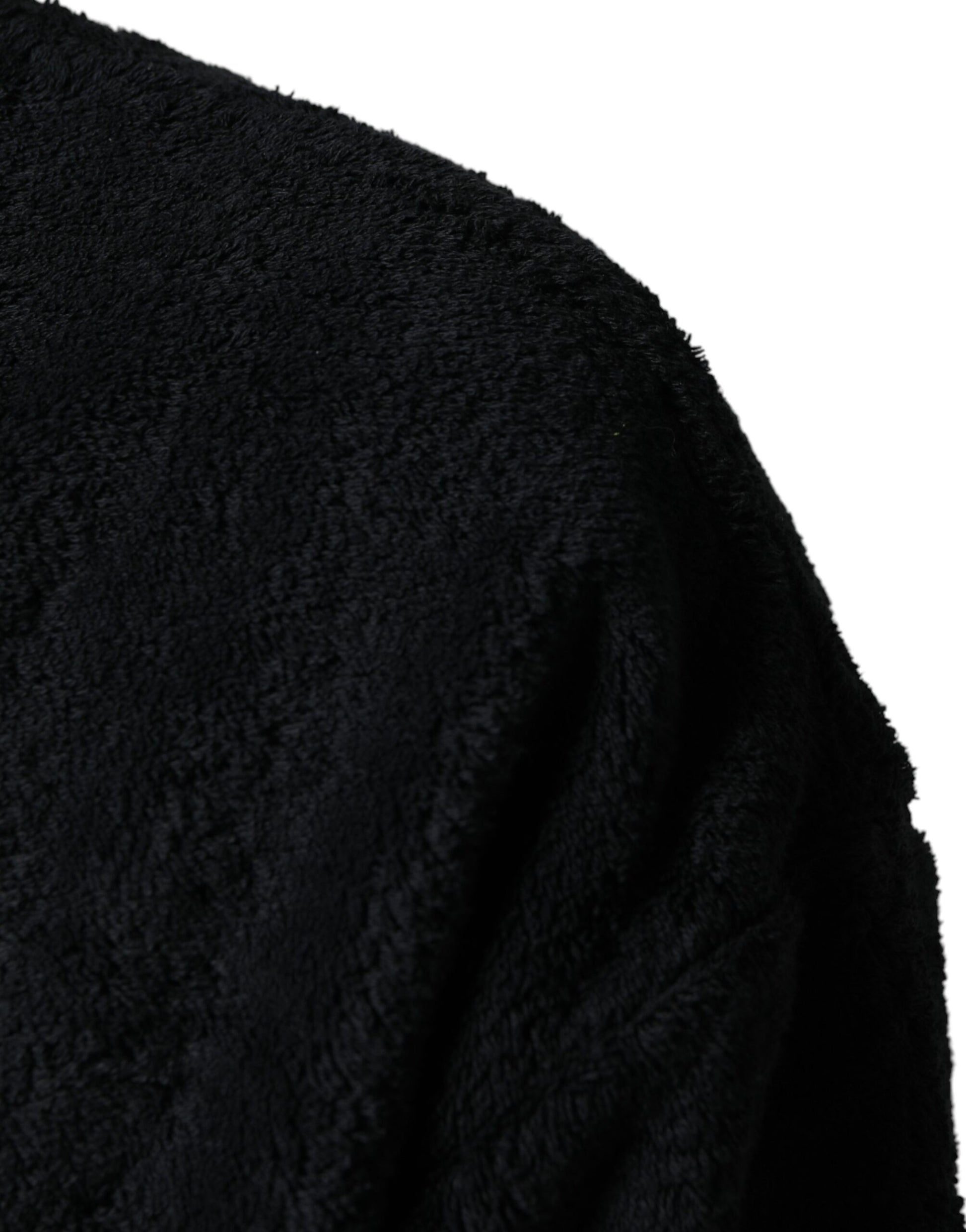 Dolce & Gabbana Black Cotton V-Neck Men Sweatshirt