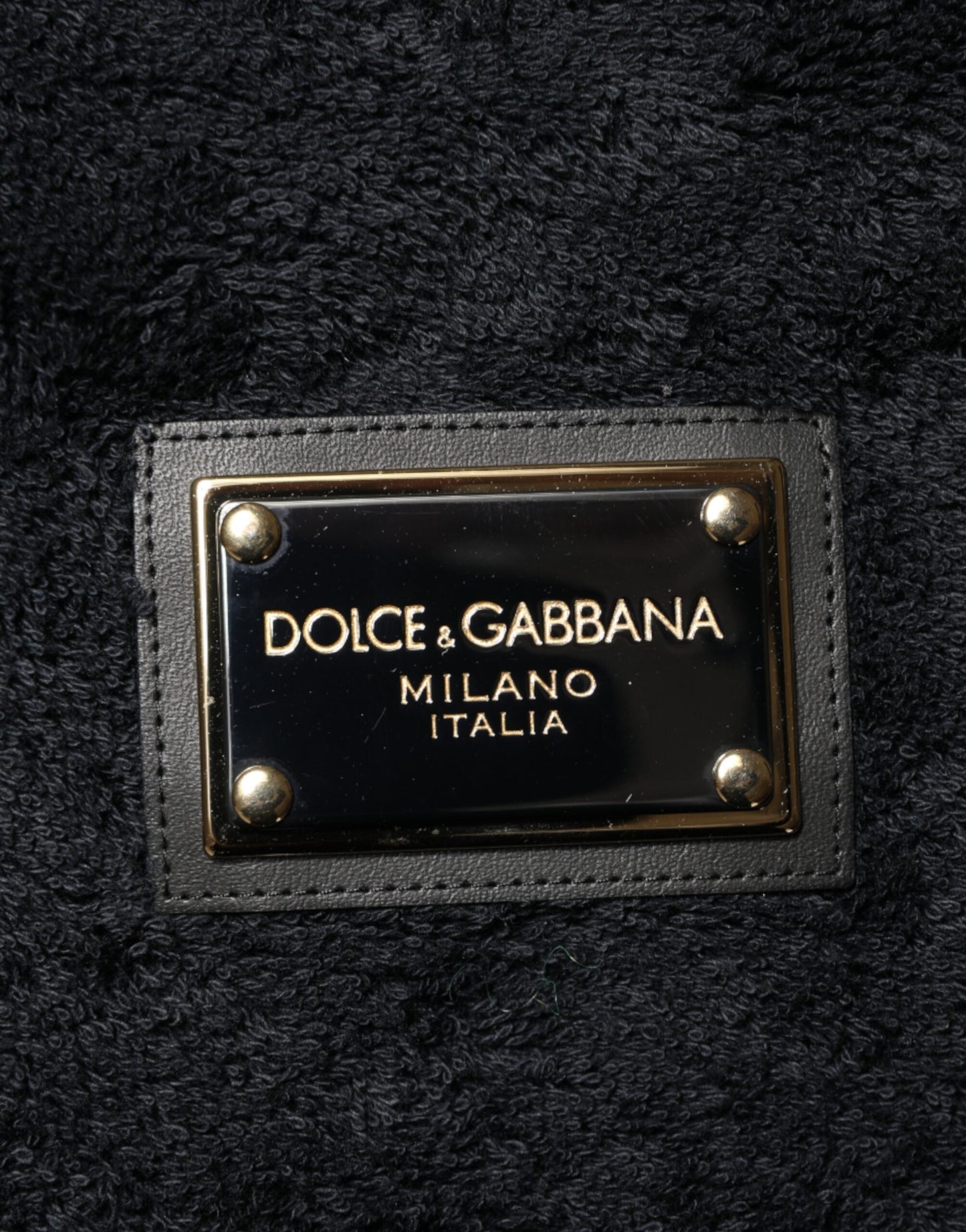 Dolce & Gabbana Black Cotton V-Neck Men Sweatshirt