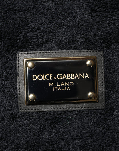 Dolce & Gabbana Black Cotton V-Neck Men Sweatshirt