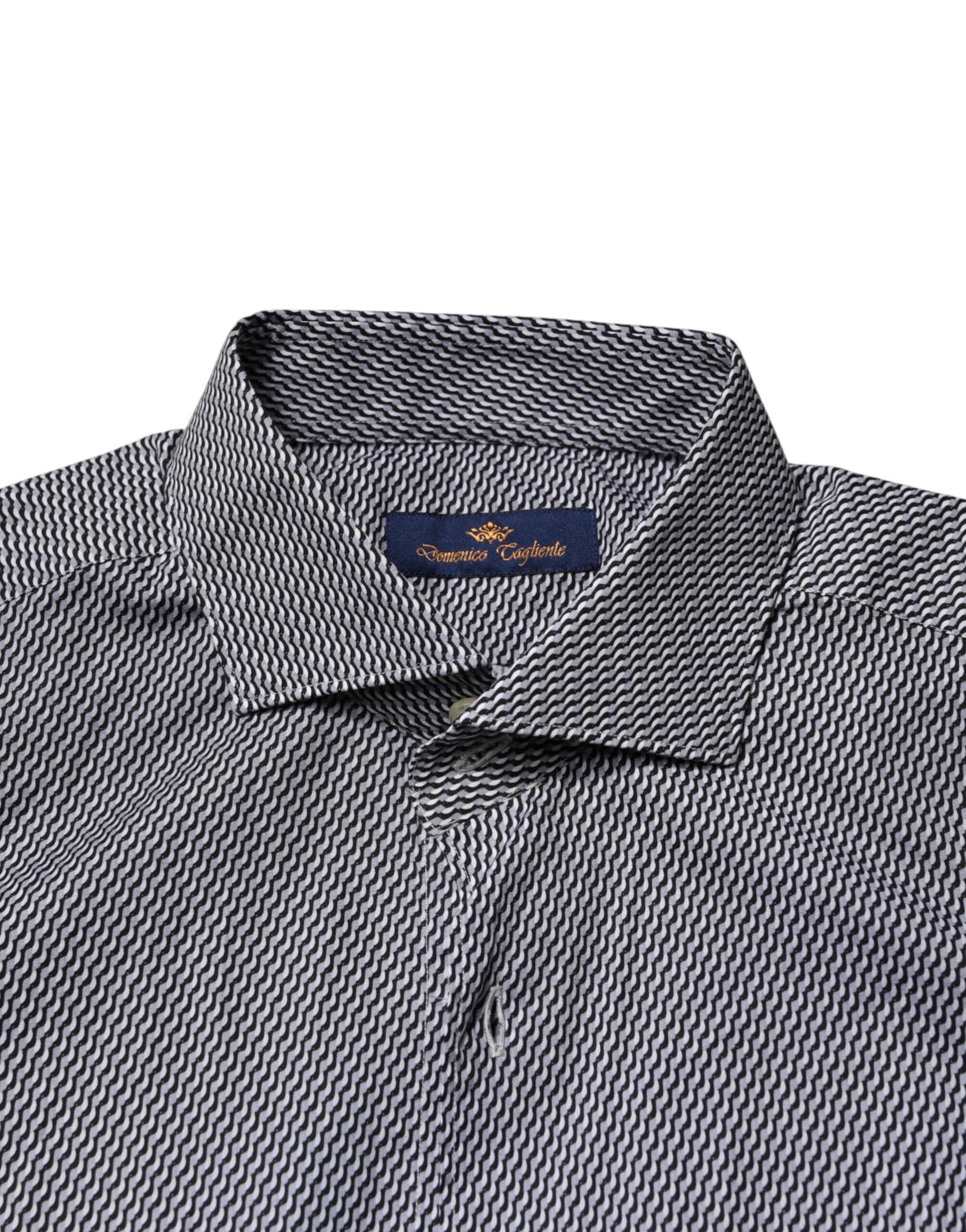 Domenico Tagliente Gray Patterned Long Sleeves Dress Shirt