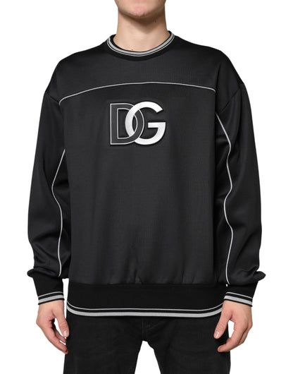Dolce & Gabbana Black DG Logo Crew Neck Sweatshirt