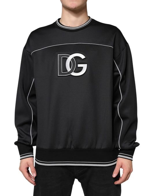 Dolce & Gabbana Black DG Logo Crew Neck Sweatshirt