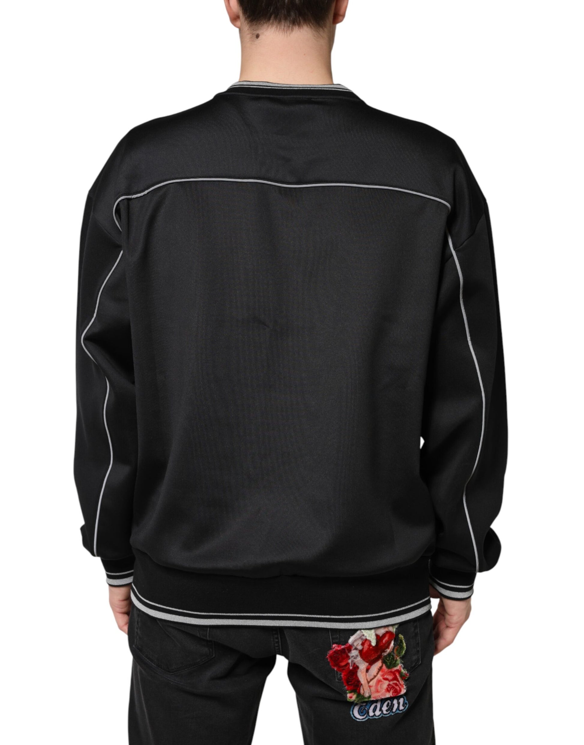 Dolce & Gabbana Black DG Logo Crew Neck Sweatshirt