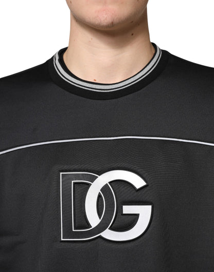 Dolce & Gabbana Black DG Logo Crew Neck Sweatshirt